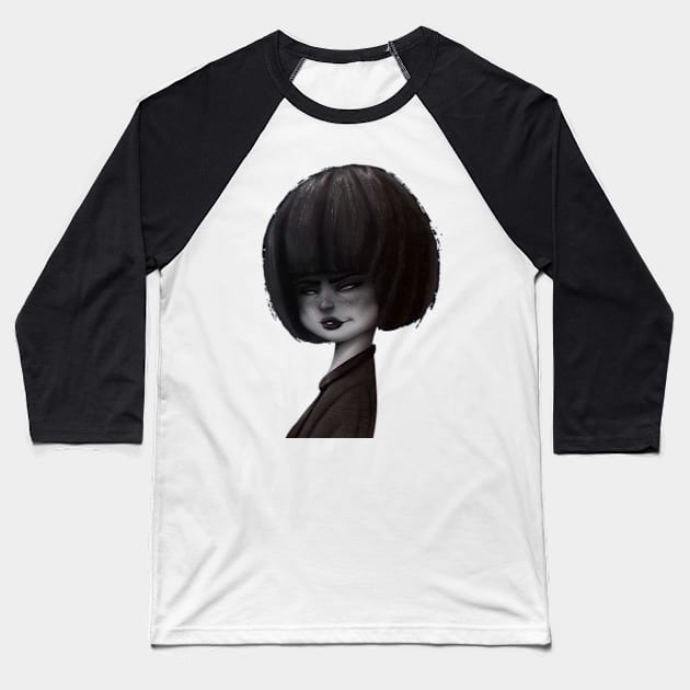 cute woman Baseball T-Shirt by boasiaedane